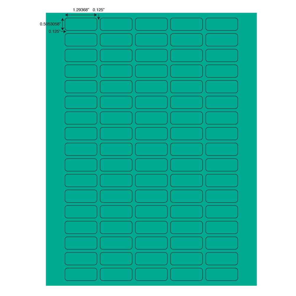 Globe Scientific Label Sheets, Cryo, 33x13mm, for 1.5-2mL Tubes, Assorted Colors (425 labels in blue, green, violet, red and yellow) Image